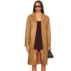 NWT superdown Viktoria Faux Leather Coat